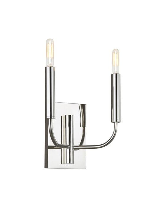 Brianna Double Sconce Nickel – Visual Comfort