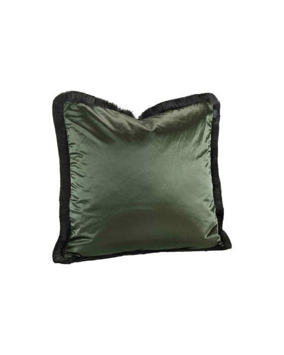 Dorsia-tyynynpäällinen hapsuilla vihreä