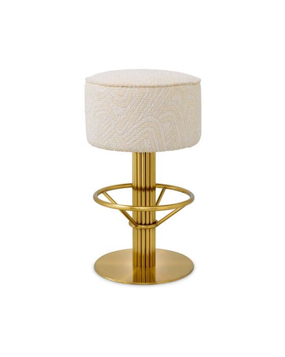 Carleton baarituoli cream/messinki – Eichholtz