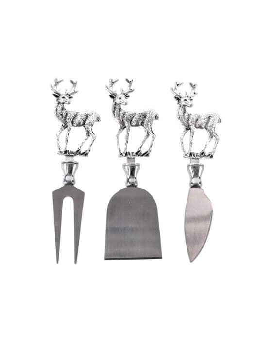 Deer Cheese Knives Silver Set of 3 – Newport