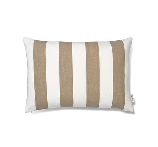 Striped tyynyliina beige – Classic Collection