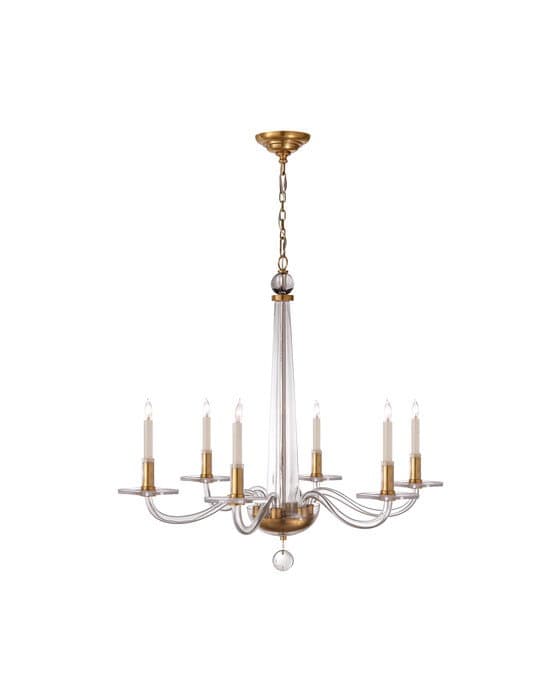 Bernardo Chandelier Antique-Burnished Brass