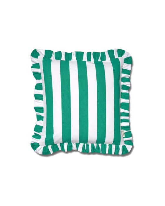 Ruffle Stripes tyynynpäällinen vihreä