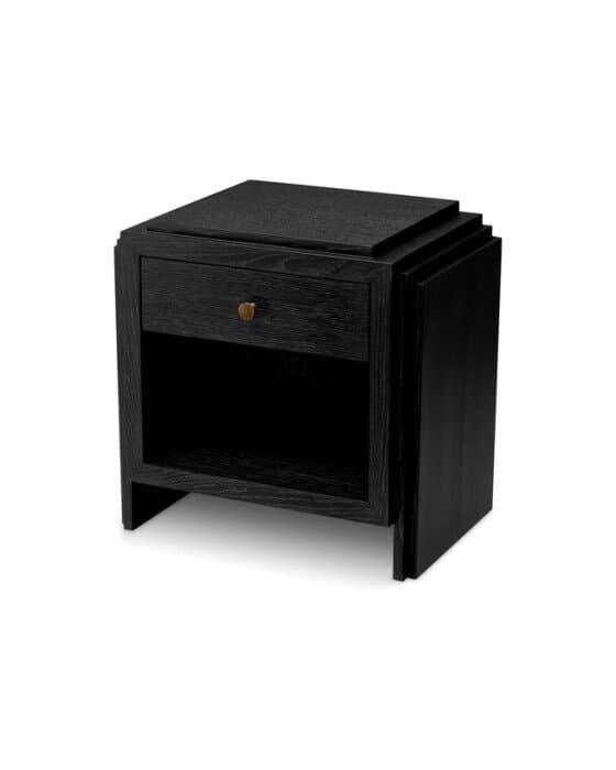 ArtDeco sivupöytä charcoal grey oak veneer – Eichholtz