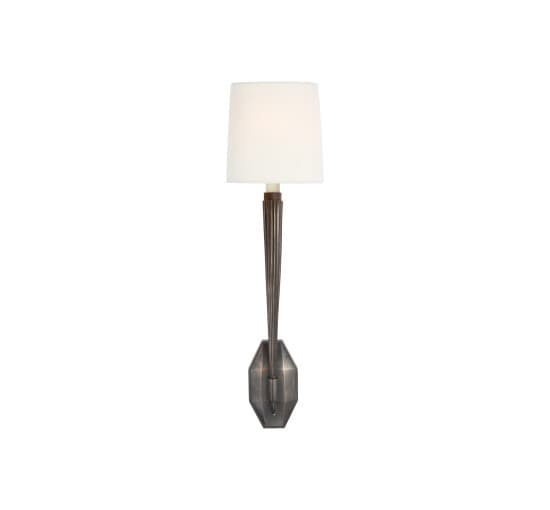 Ruhlmann Single Sconce Bronze/Linen – Visual Comfort