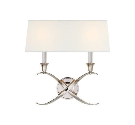 Cross Bouillotte Sconce Polished Nickel Large – Visual Comfort