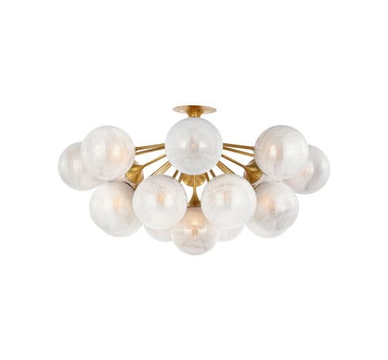 Cristol 43" Flush Mount Hand-Rubbed Antique Brass – Visual Comfort