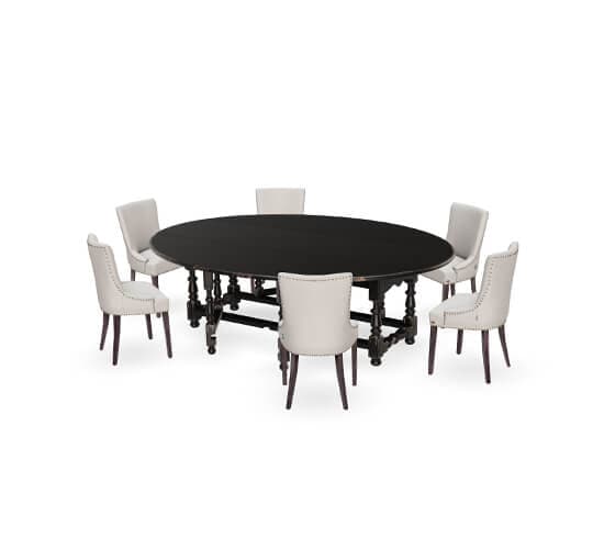 Balmoral ruokapöytä ja Hudson tuoli hiekka – Newport