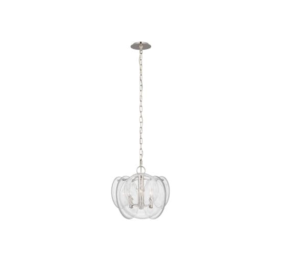 Loire Petite Chandelier Polished Nickel/Clear Glass