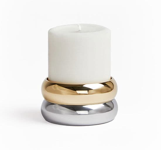 Marriage-kynttilänjalka, kulta/hopea – Klong