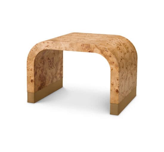 Quinton Side Table Light Brown Mappa Burl – Eichholtz