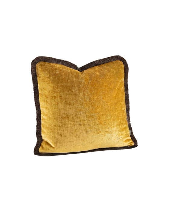 Garda Velvet tyynynpäällinen hapsuilla cognac