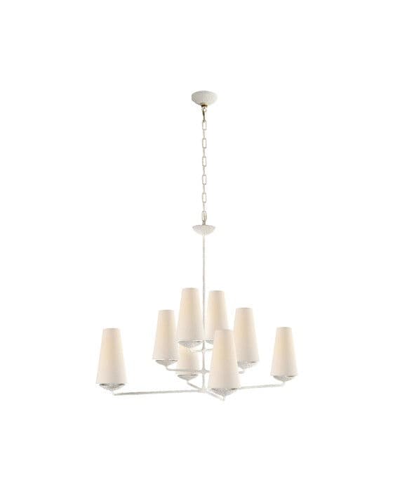 Fontaine Large Offset Chandelier White – Visual Comfort