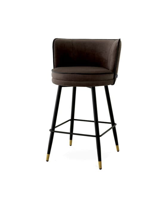 Grenada baarituoli savona grey velvet – Eichholtz