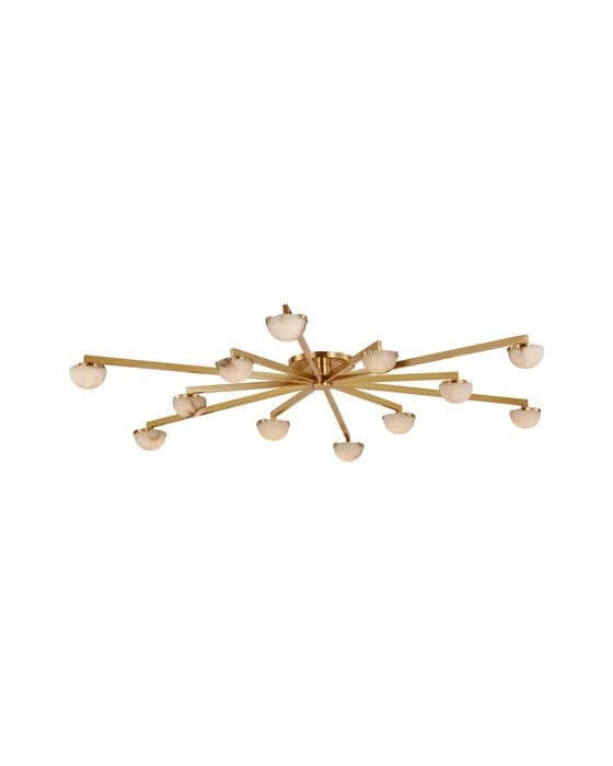 Pedra Grande Staggered Arm Flush Mount Brass – Visual Comfort