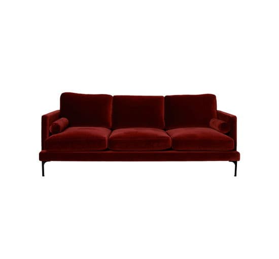 Bonham Sofa 3-seater Sangria/Black