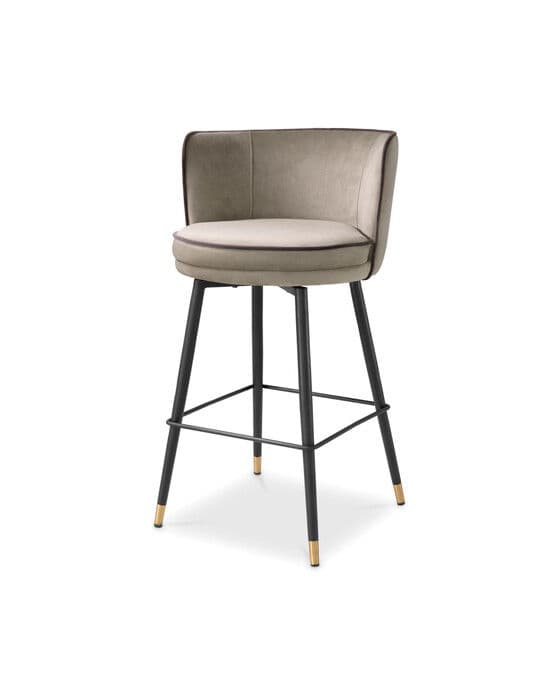 Grenada baarijakkara savona greige velvet – Eichholtz