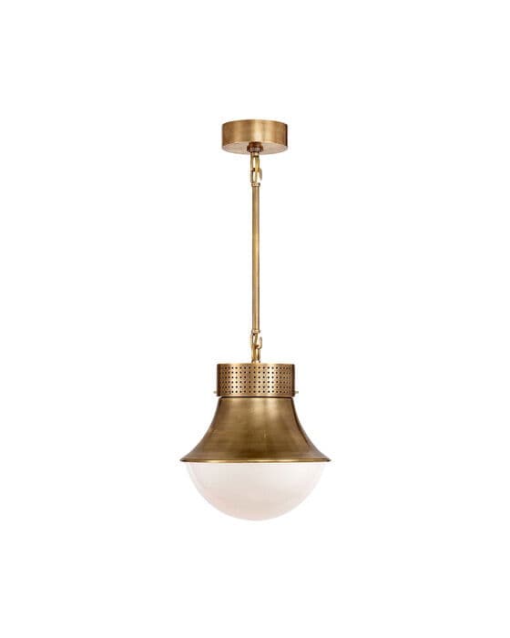 Precision Small Pendant Antique-Burnished Brass – Visual Comfort
