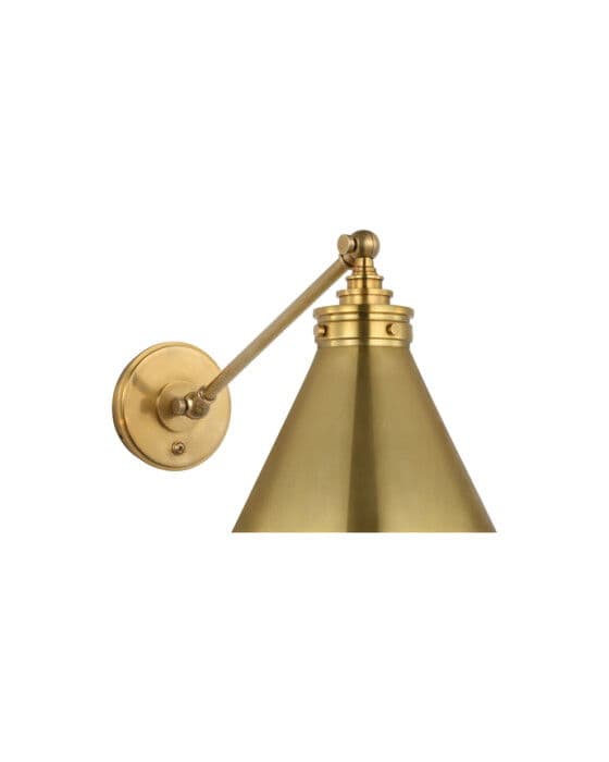 Parkington Single Library Wall Light Antique-Burnished Brass – Visual Comfort