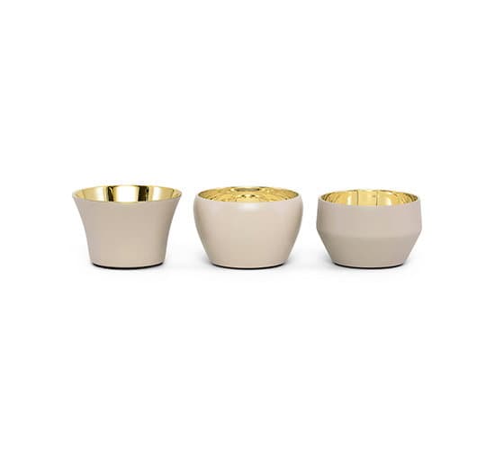 Kin -kynttilälyhty beige 3 kpl
