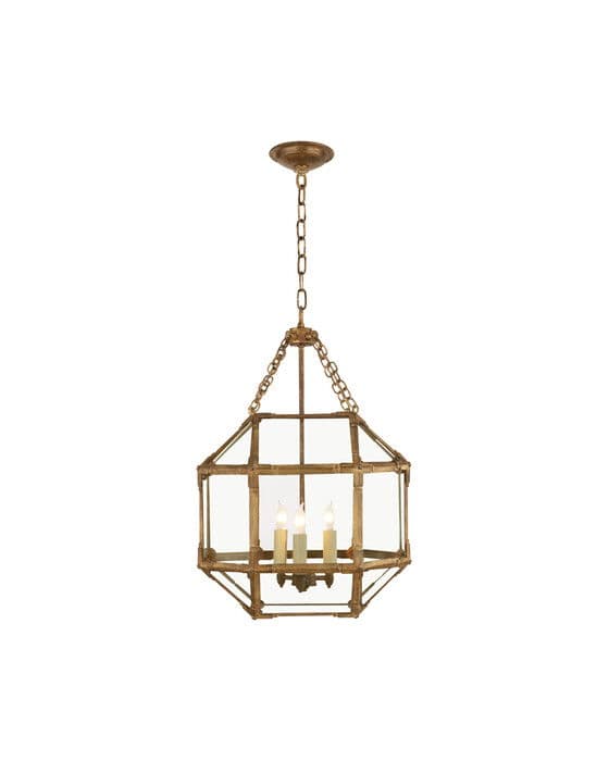 Morris Small Lantern Gilded Iron/Clear Glass OUTLET – Visual Comfort