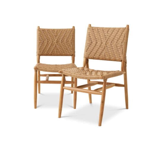 Laroc ruokatuoli natural teak 2-settiä