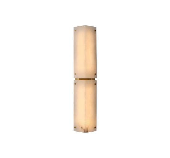 Clayton 25" Sconce Alabaster/Antique Brass – Visual Comfort