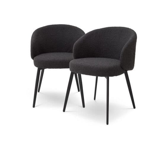 Lloyd nojatuoli bouclé black 2 kpl