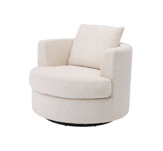 Swivel Chair Felix Bouclé Cream