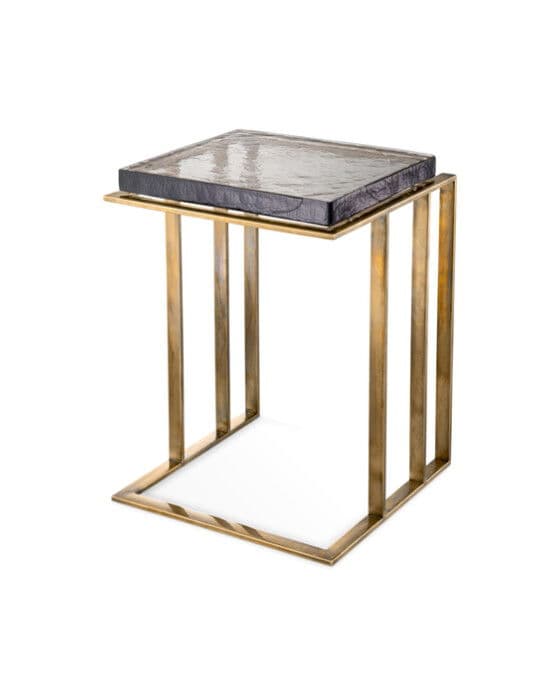 Crescent sivupöytä antiikkimessinki – Eichholtz