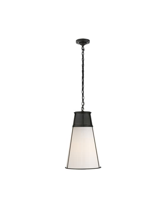 Robinson Large Pendant Bronze/White Glass – Visual Comfort
