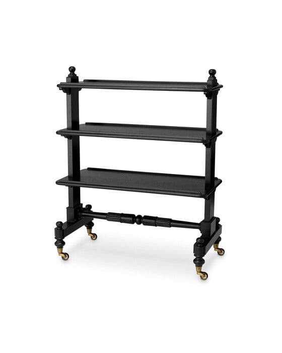 Lysander tarjoiluvaunu musta