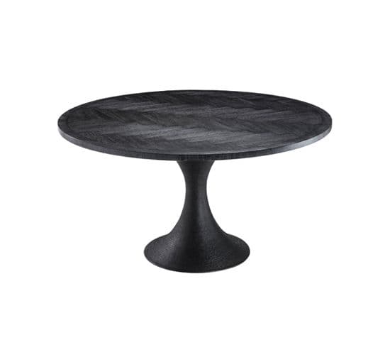 Melchior Dining Table Round Charcoal – Eichholtz