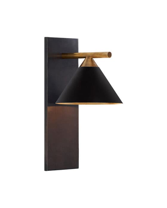 Cleo Sconce Bronze and Antique Brass/Black – Visual Comfort