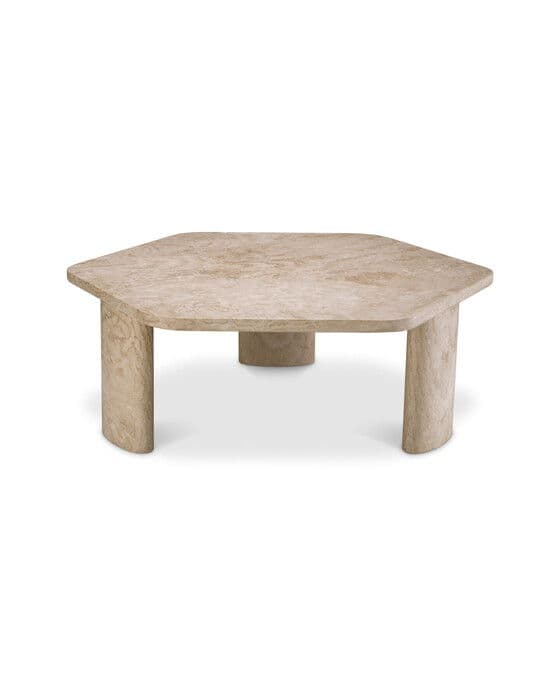 Zenitho-sohvapöytä travertiini – Eichholtz