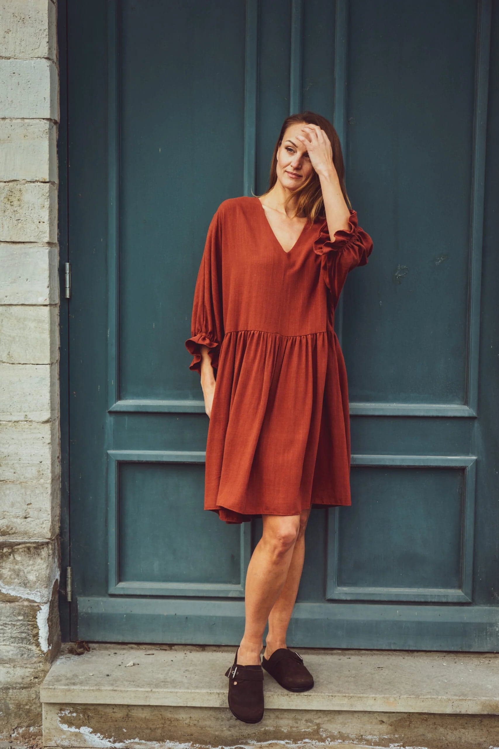 Tessa Dress Brick