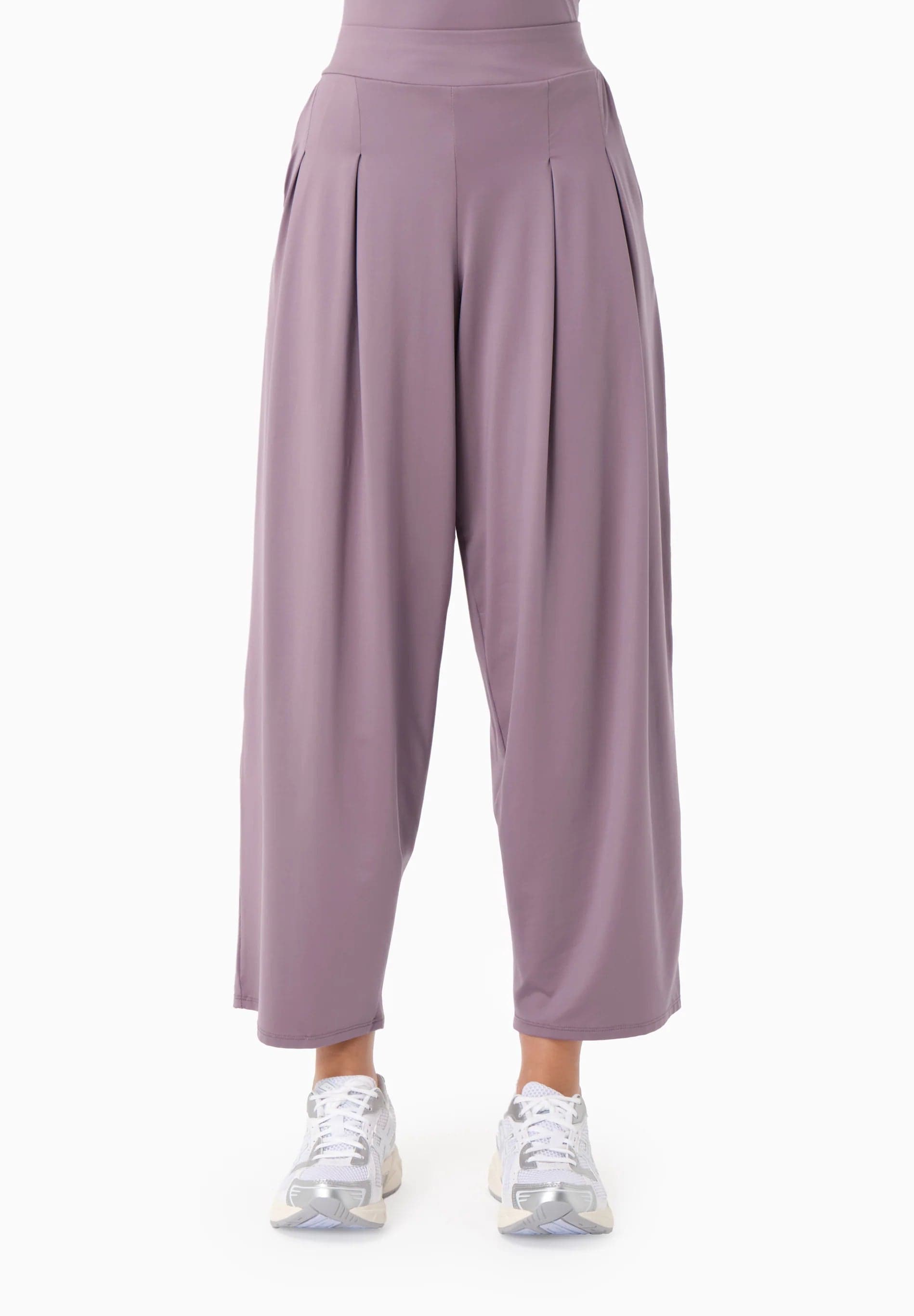 Peeny Wide-cut Trousers Dirty Lilac