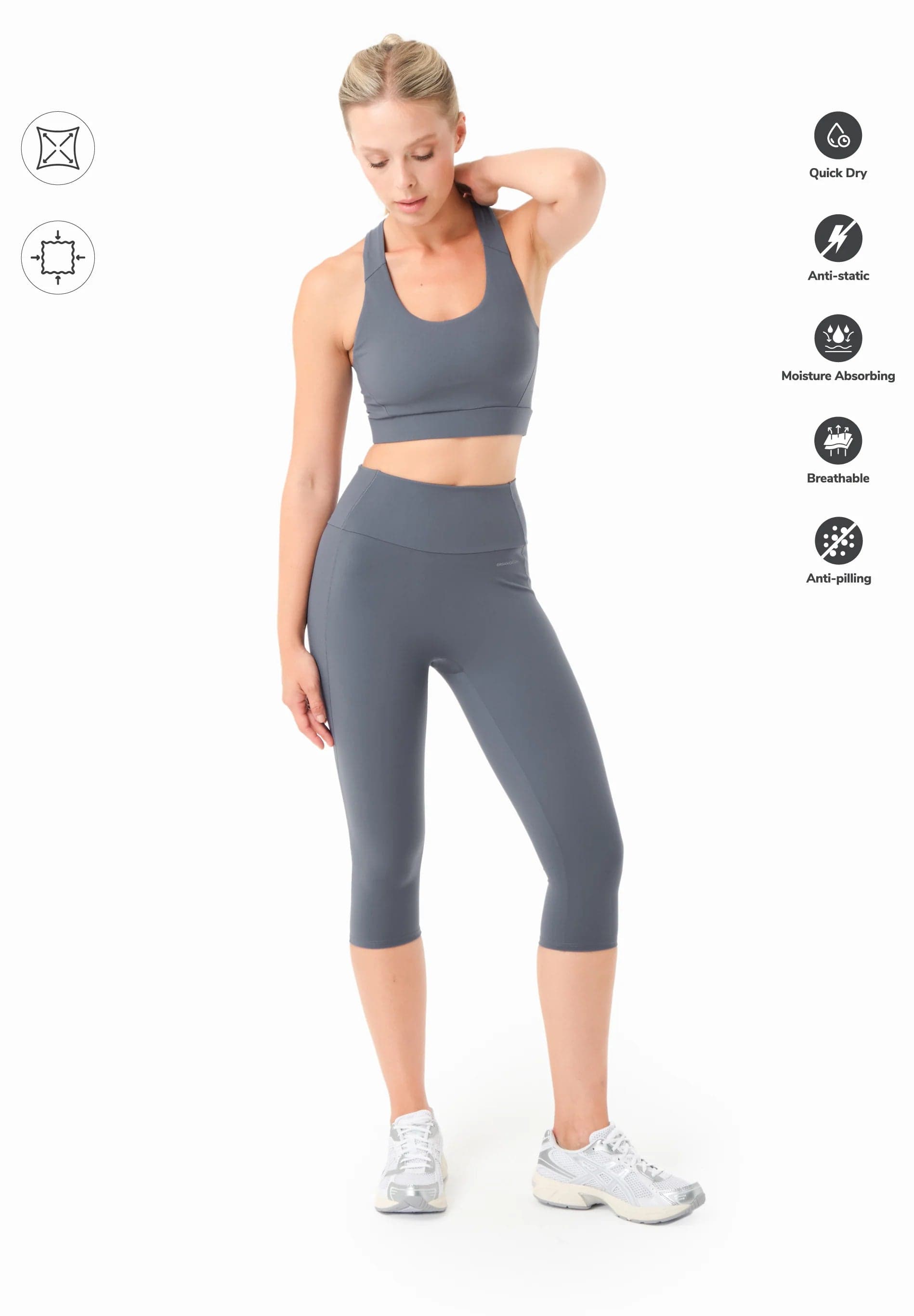 Lailla Capri Leggingsit Pehmeä Indigo – ORGANICATION
