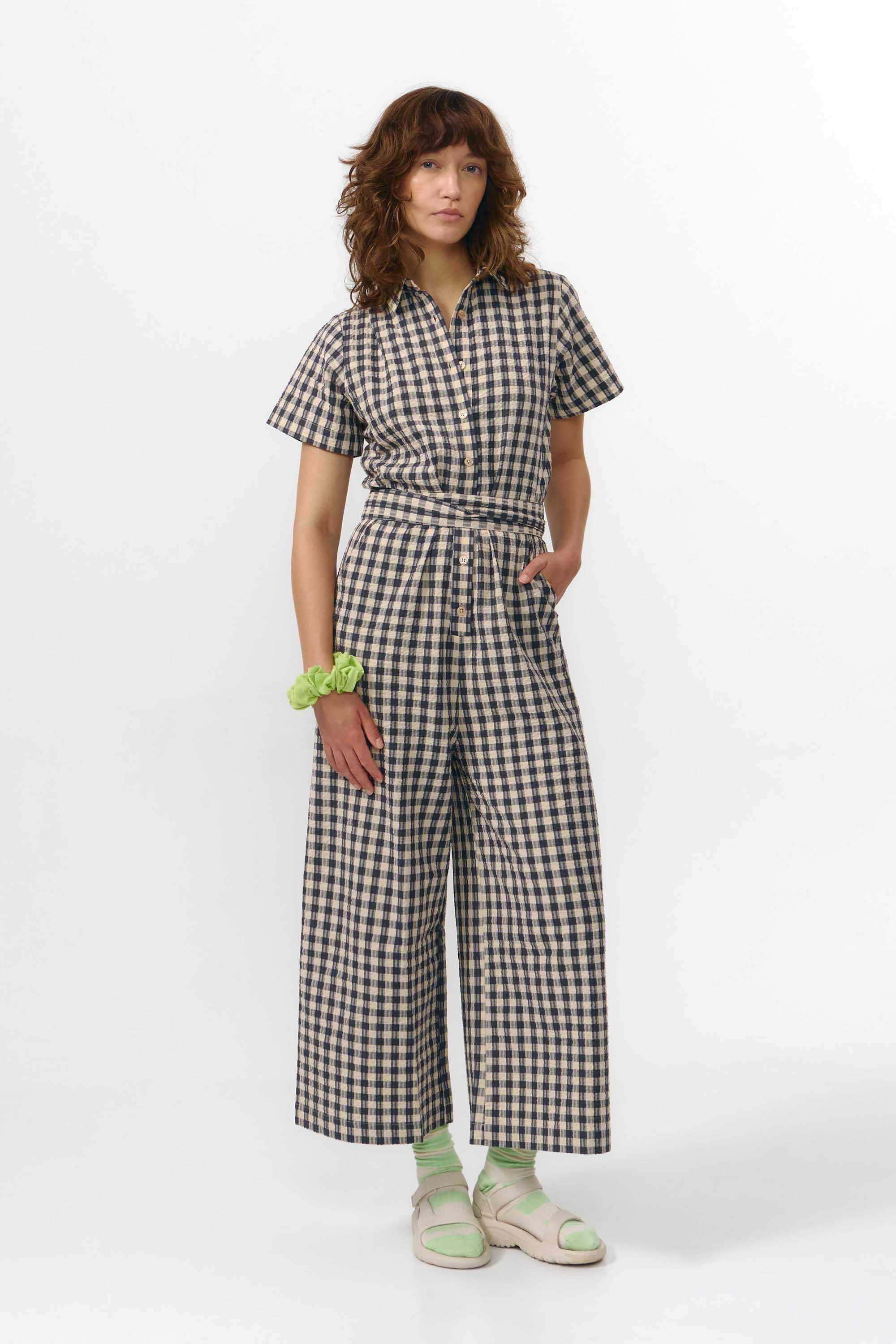 Alme Jumpsuit Check Harmaa – SUITE13LAB