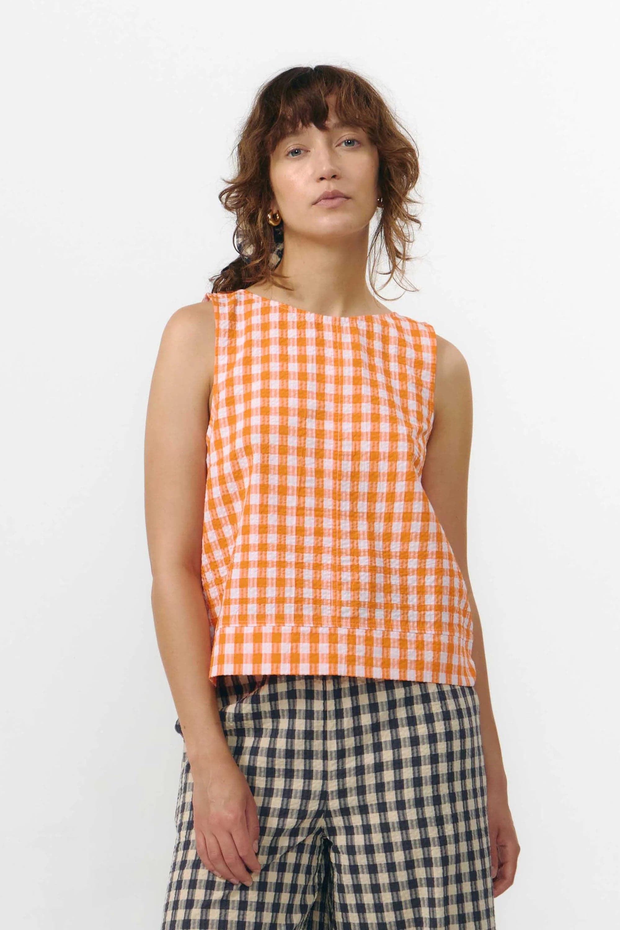 Aruba Top Check Orange