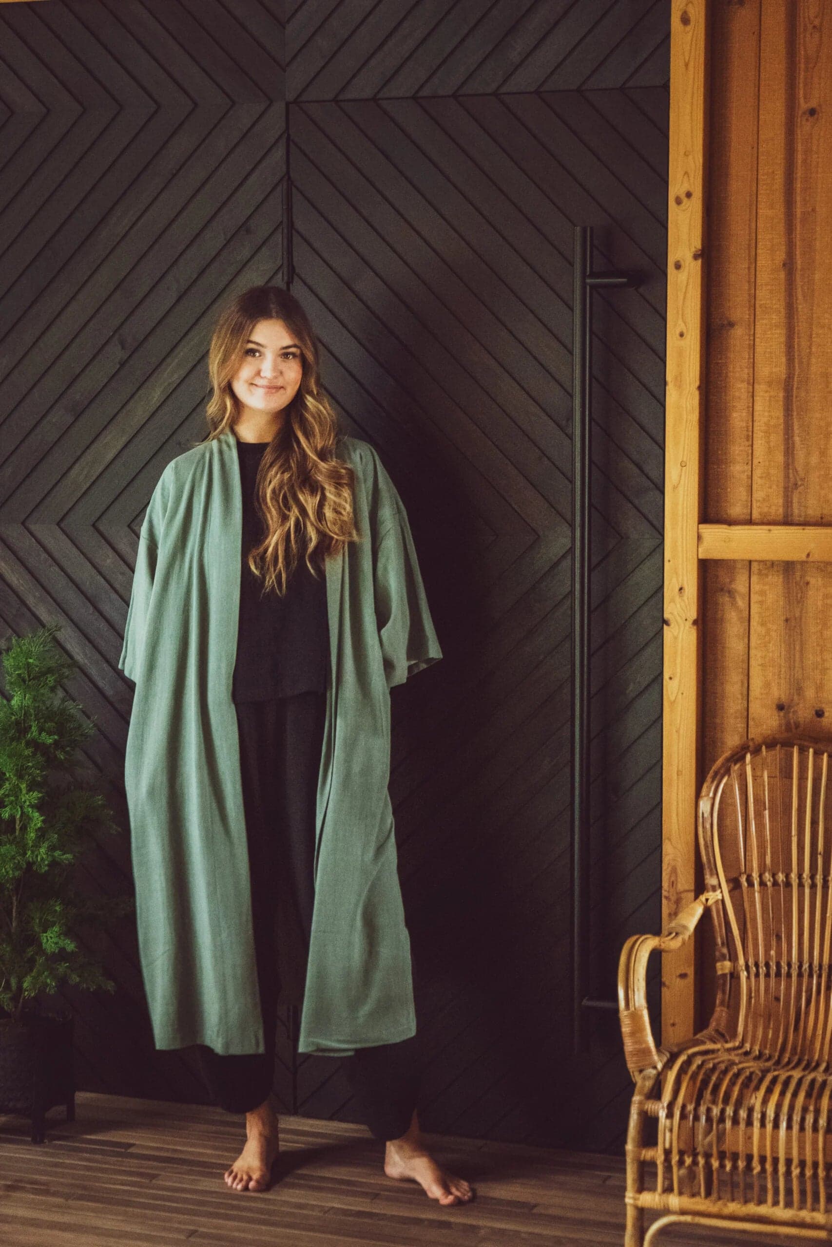 Nola Kimono Dress Green