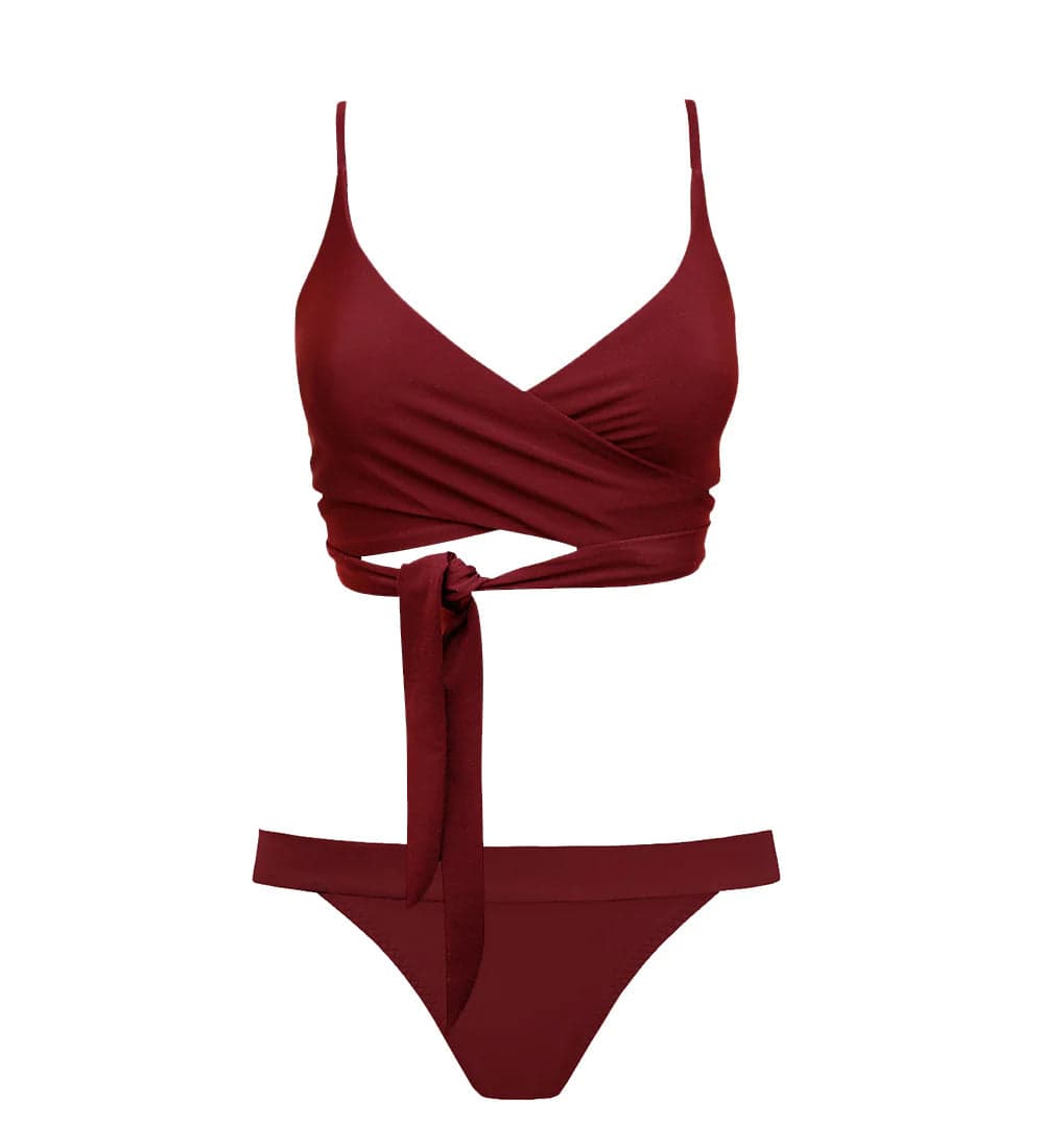 Lin + Cheeky Bikini Viininpunainen