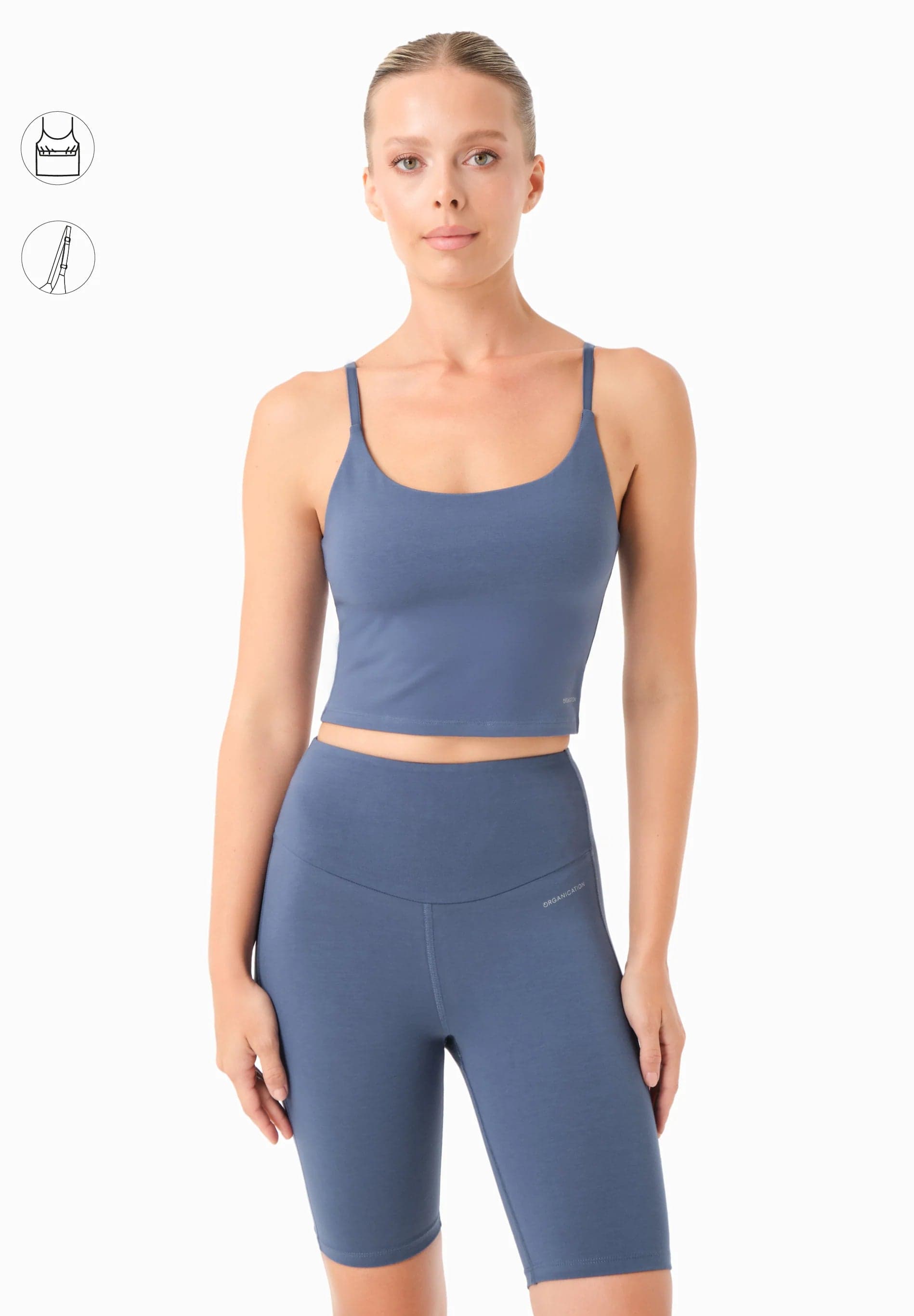 Tarra Croptoppi Light Navy Blue – ORGANICATION
