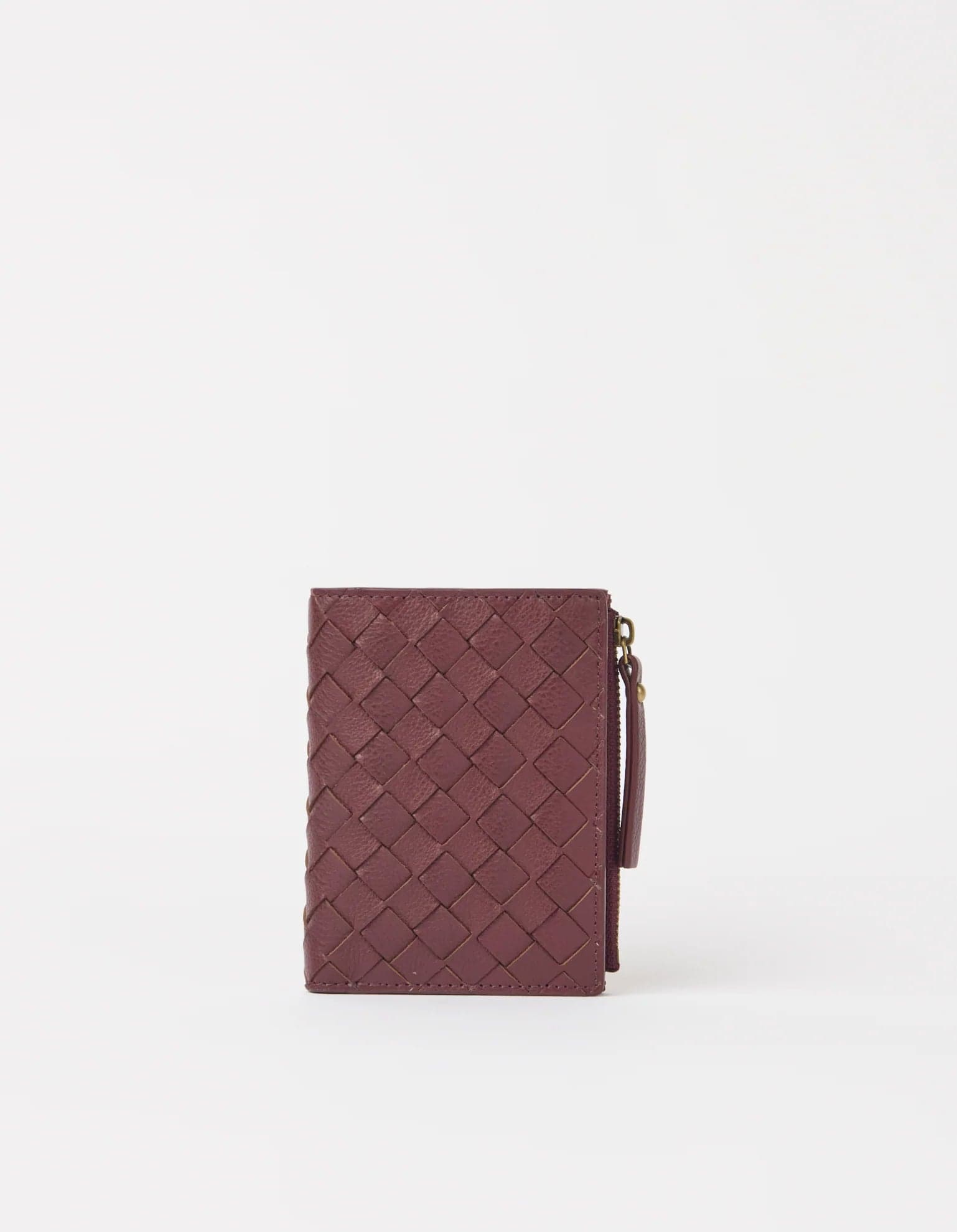 Jamie Wallet Woven Dark Cherry Red