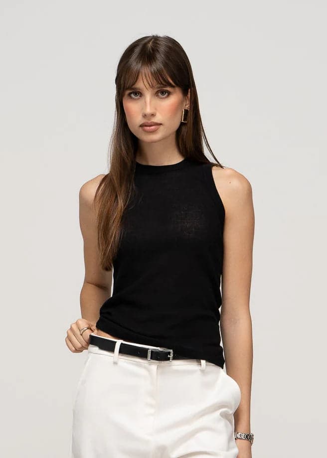 Everyday Loose Tank Top Black