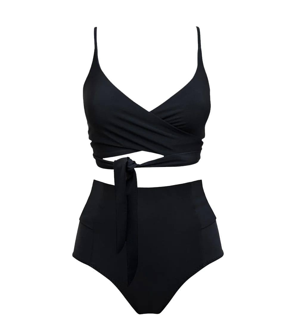 Lin + Bow-back Bikini Musta