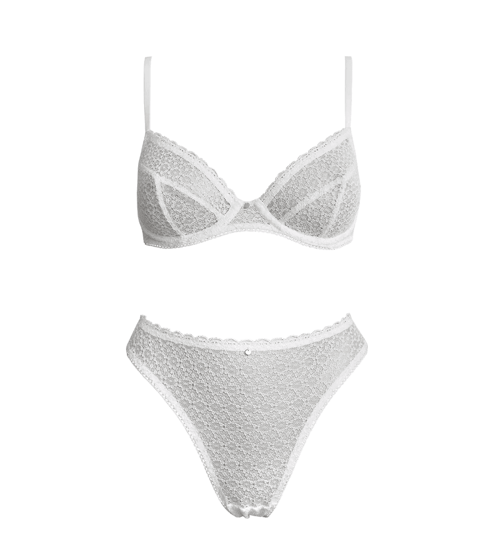 Saga Underwire Alushoususetti Valkoinen