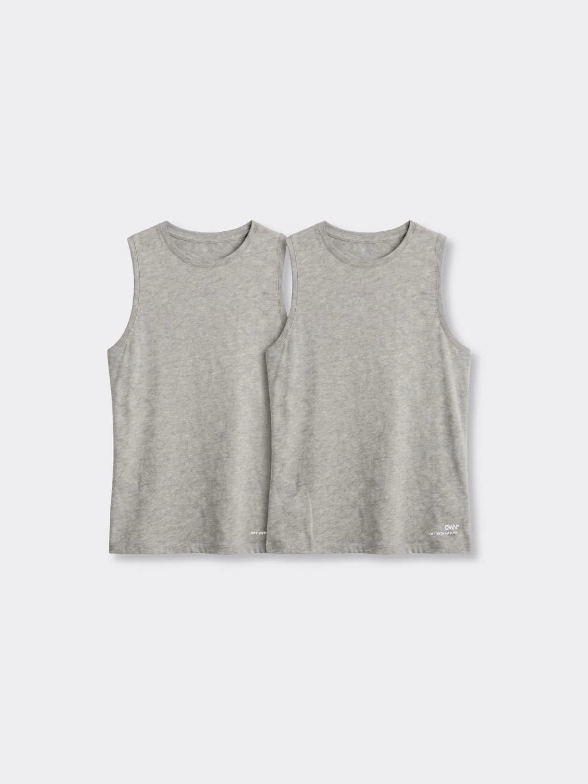 Women's Crew Neck Tank Top 2-pack Grey