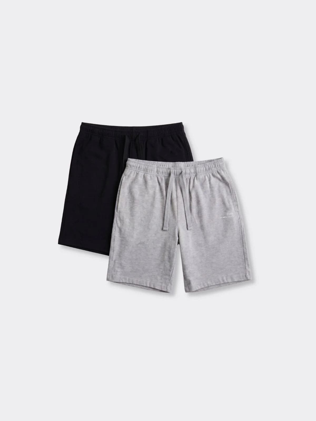 Men's Jersey Shorts 2-pack Black Grey