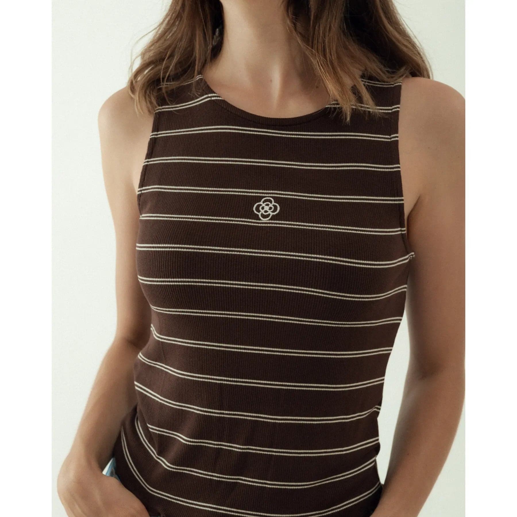 Ribbed Tank Top Brown – CLOTSY BRAND